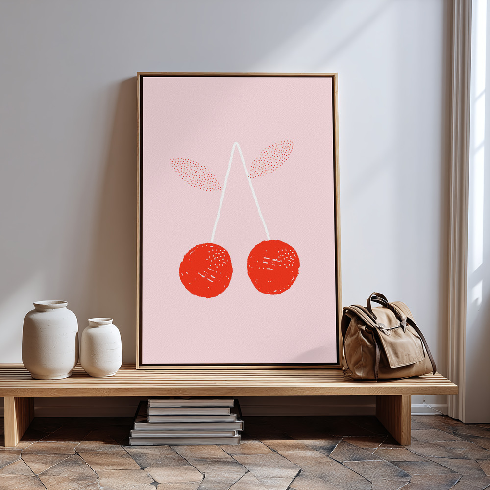 Canvas print - Cherries in guest room