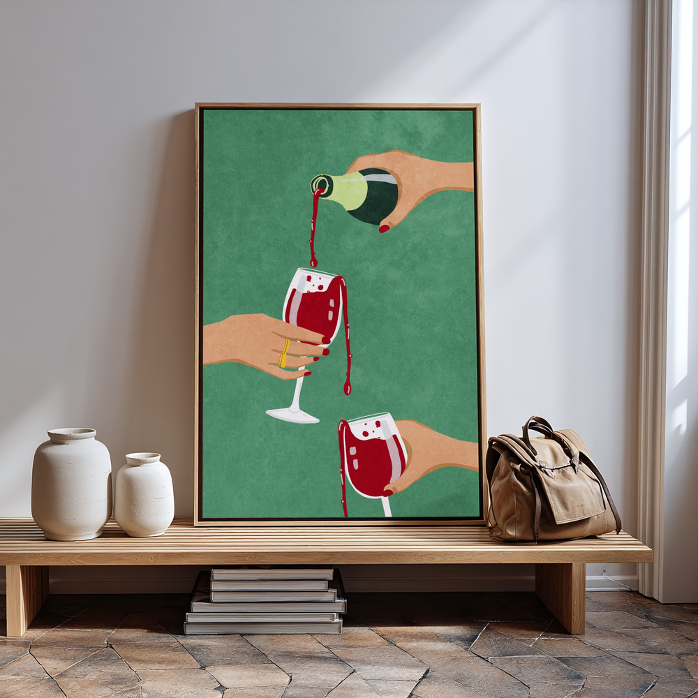 Canvas print - Cheers Girls in guest room