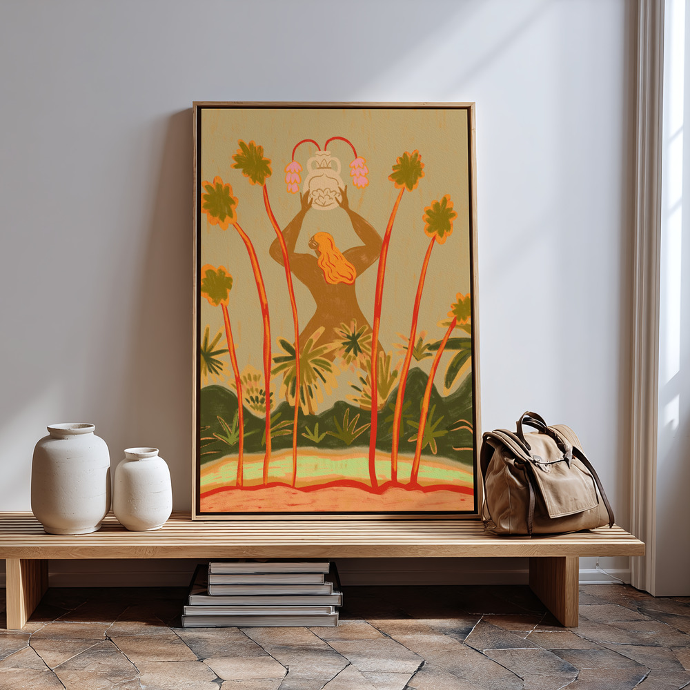 Leinwandbild - Beyond The Trees in guest room