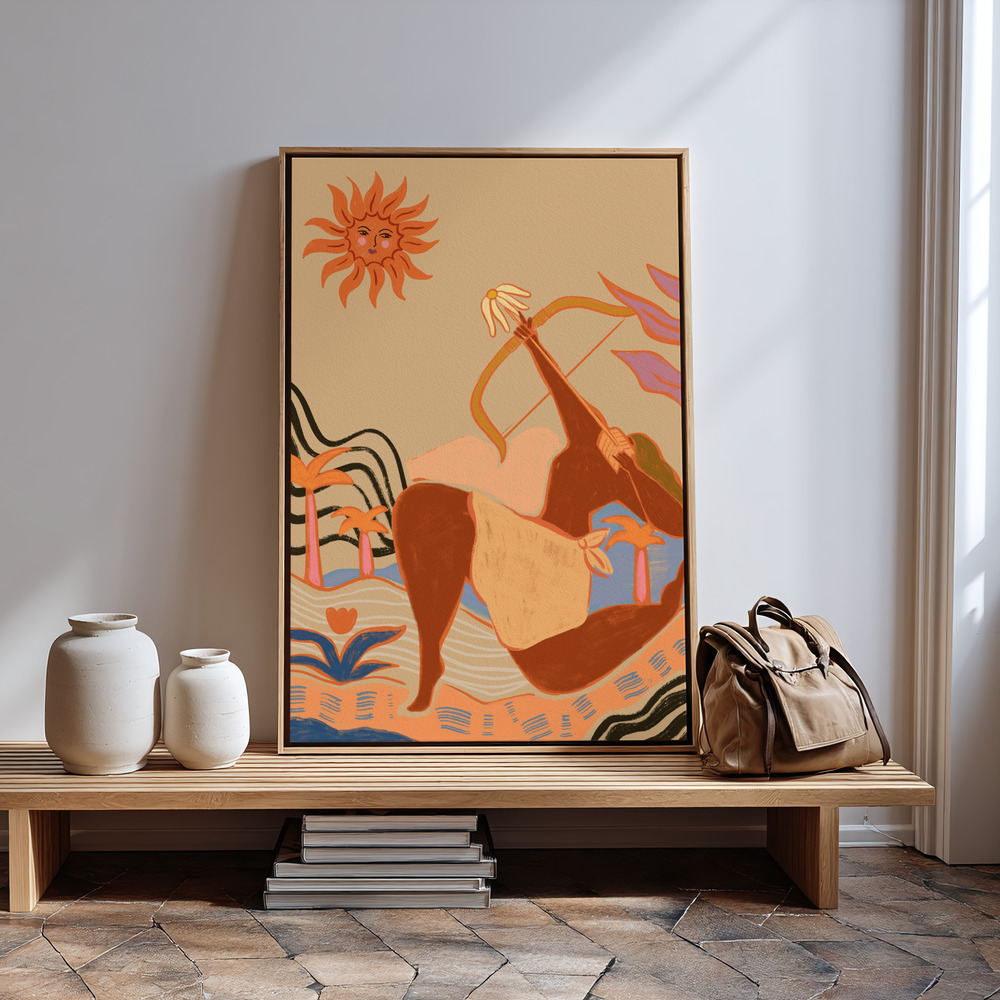 Canvas print - Bow And Arrow in guest room