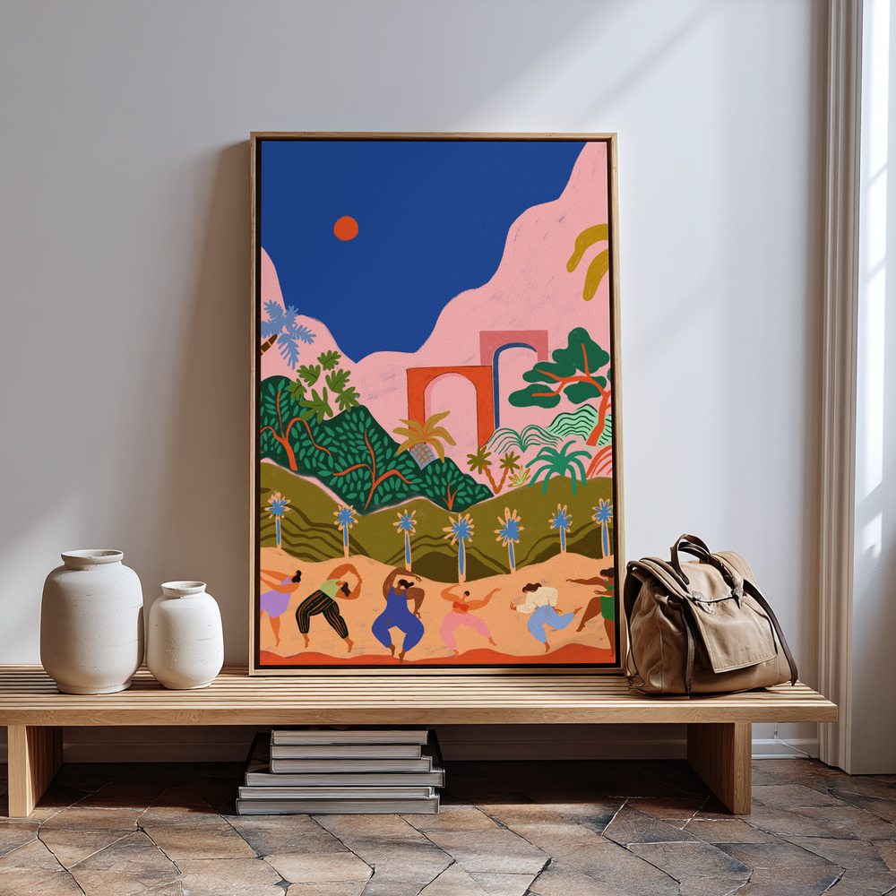 Leinwandbild - Dancing In Paradise in guest room