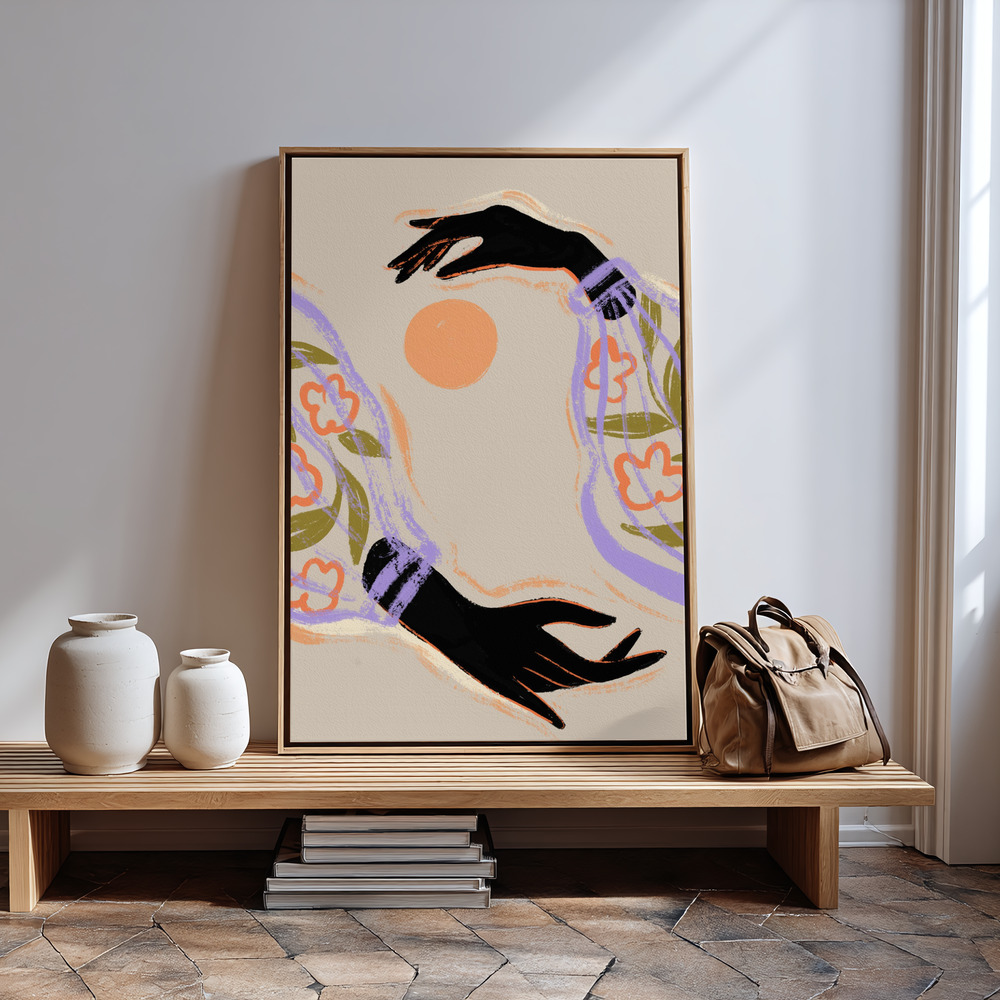 Canvas print - Embrace The Sun in guest room