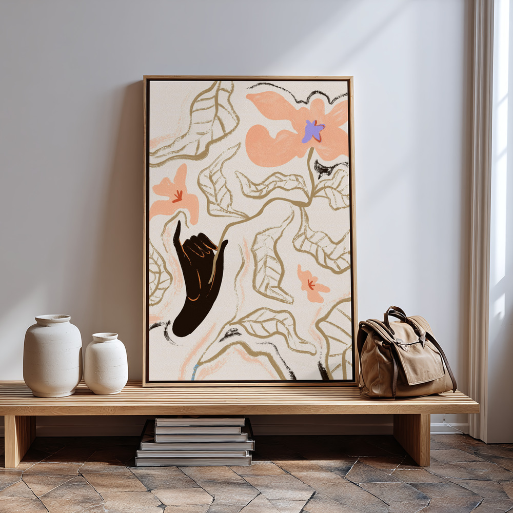 Canvas print - Fleur in guest room