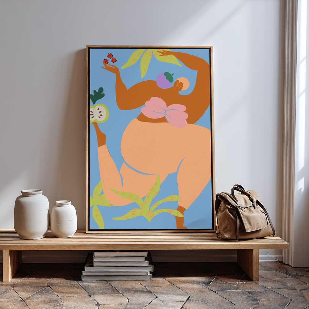 Canvas print - Fruity Run in guest room