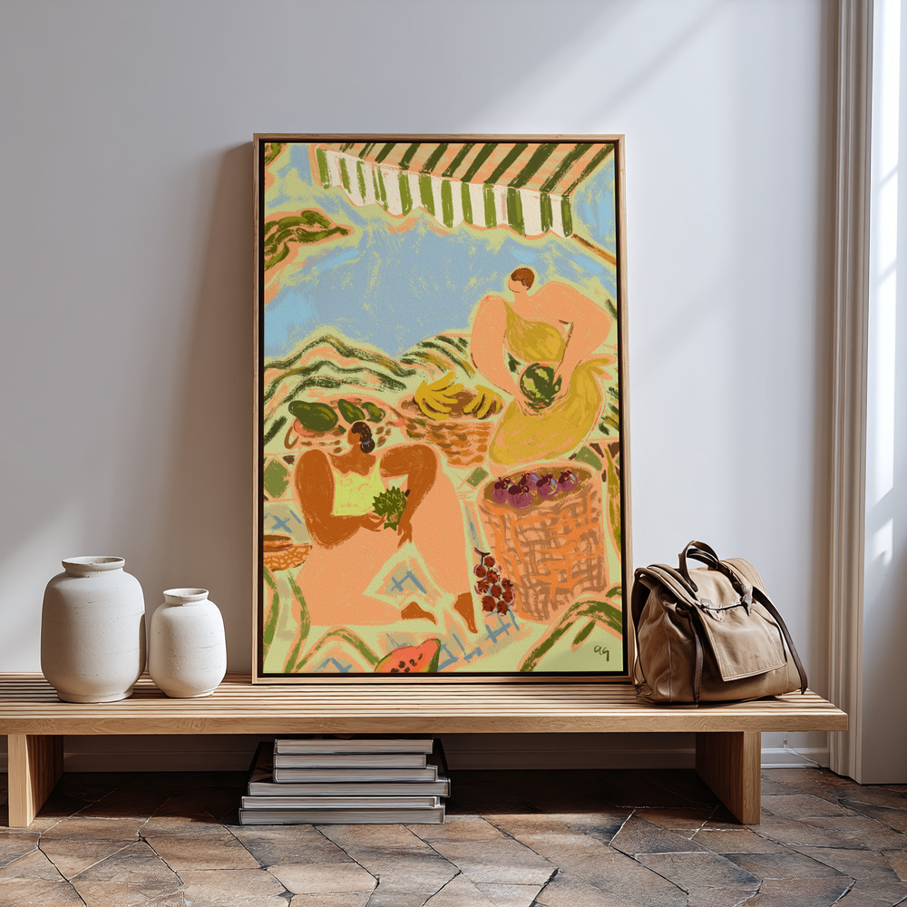 Canvas print - Fruit Stand in guest room