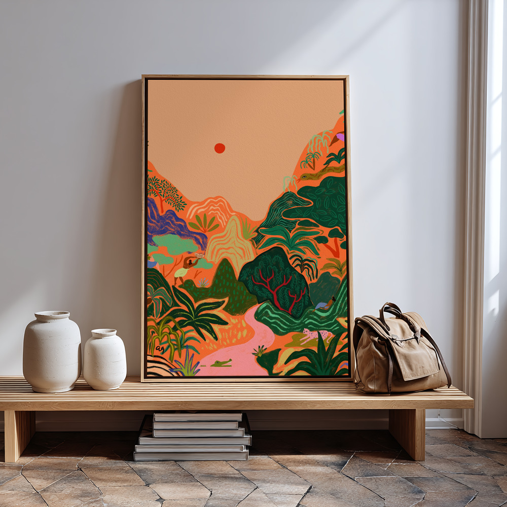 Canvas schilderi - Hidden Paradise No2 bij de ingang