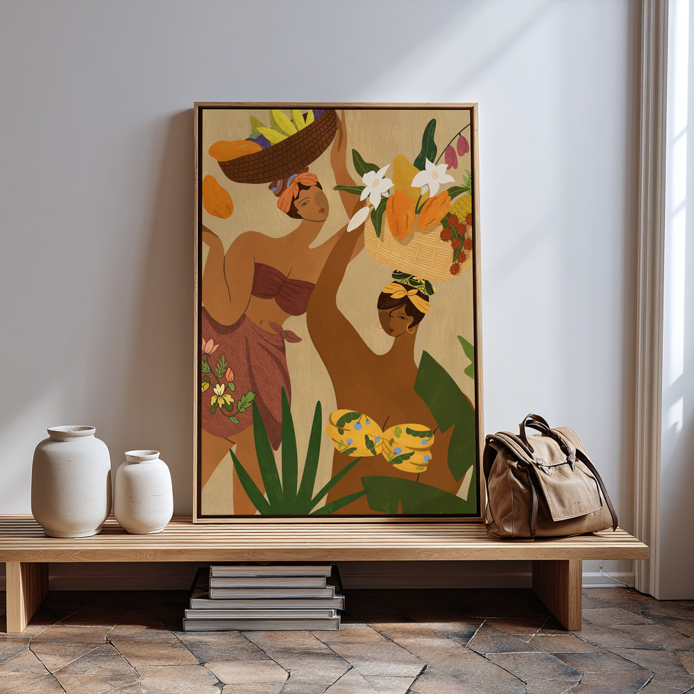 Canvas print - Opps Papaya in guest room