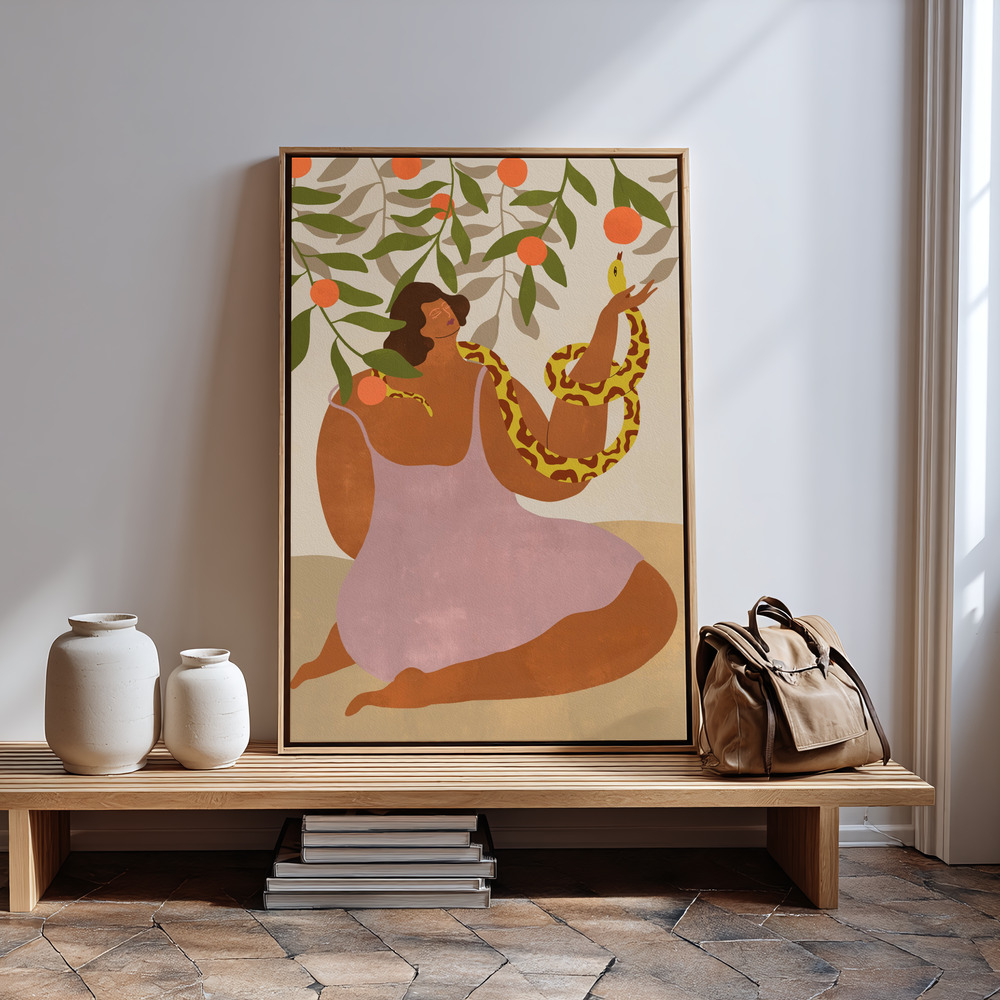 Canvas print - Smell the Orange in guest room