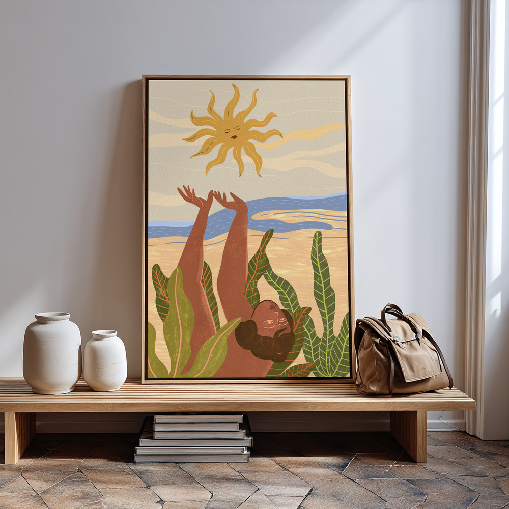Canvas schilderi - Sun Worship bij de ingang