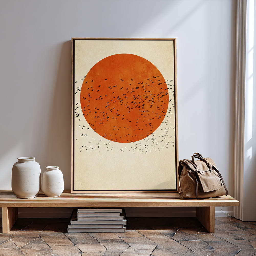 Canvas print - Birds In the Sun in guest room