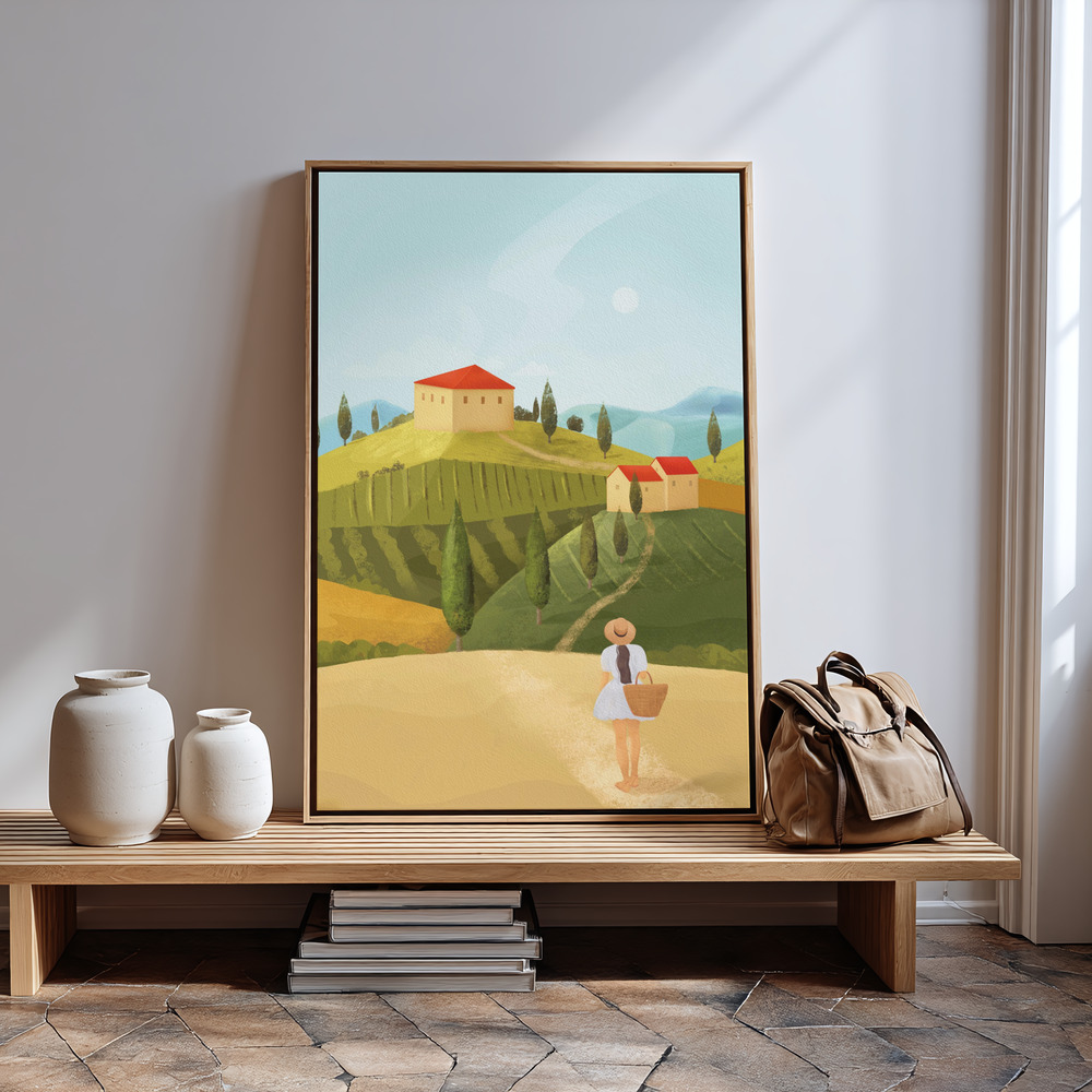 Canvas print - Tuscany in guest room
