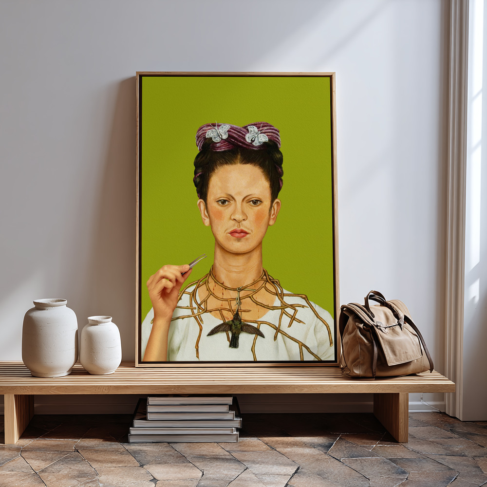 Lienzo - Don't Overdo junto a la entrada