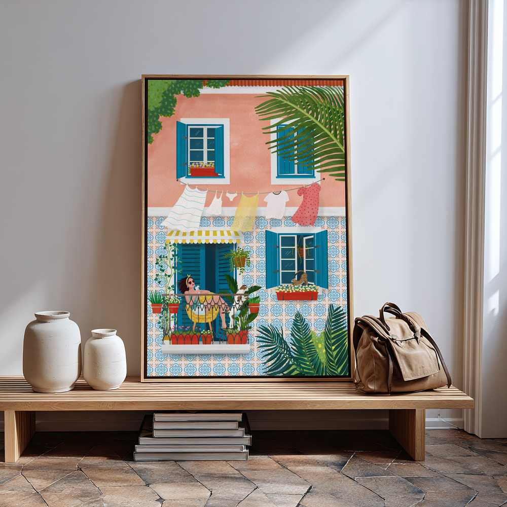 Canvas print - Lisbon in guest room