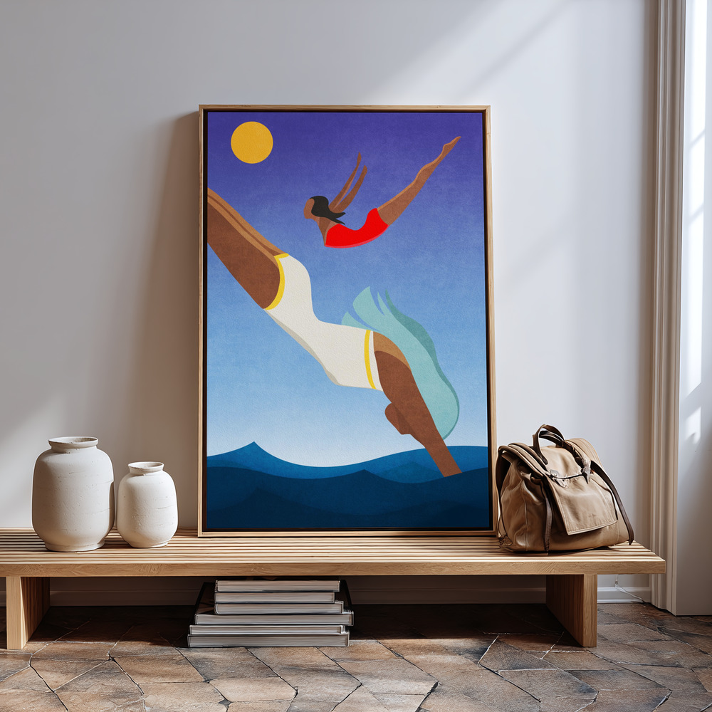 Canvas print - Graceful Dive by the entrance