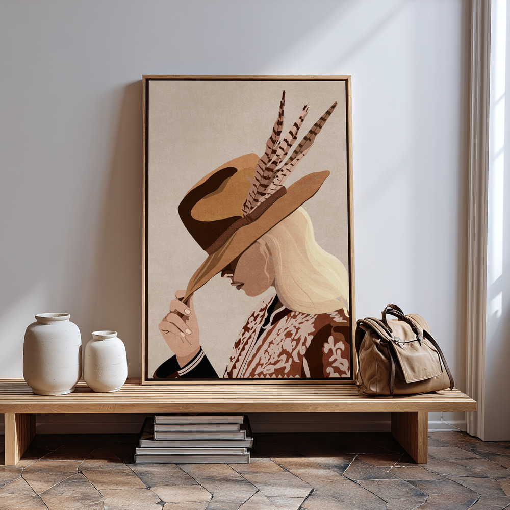 Canvas print - Feathered Elegance by the entrance