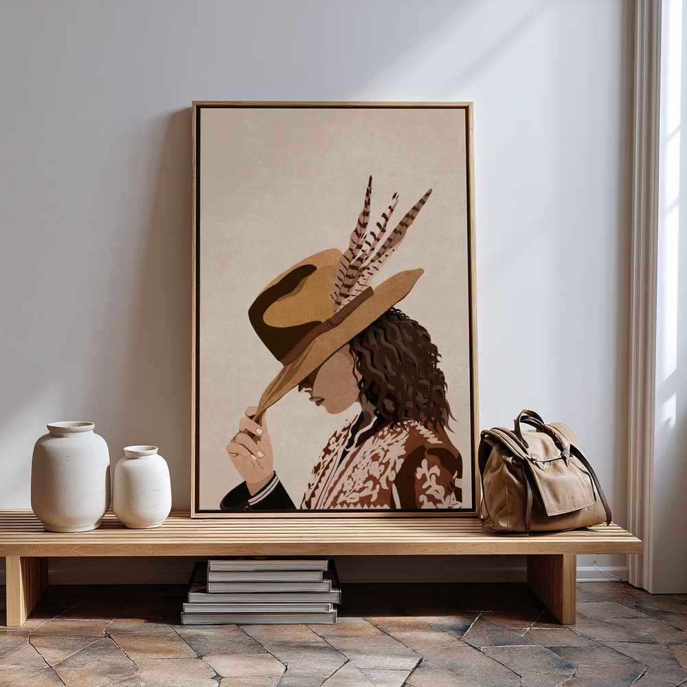 Canvas print - Feathered Elegance by the entrance