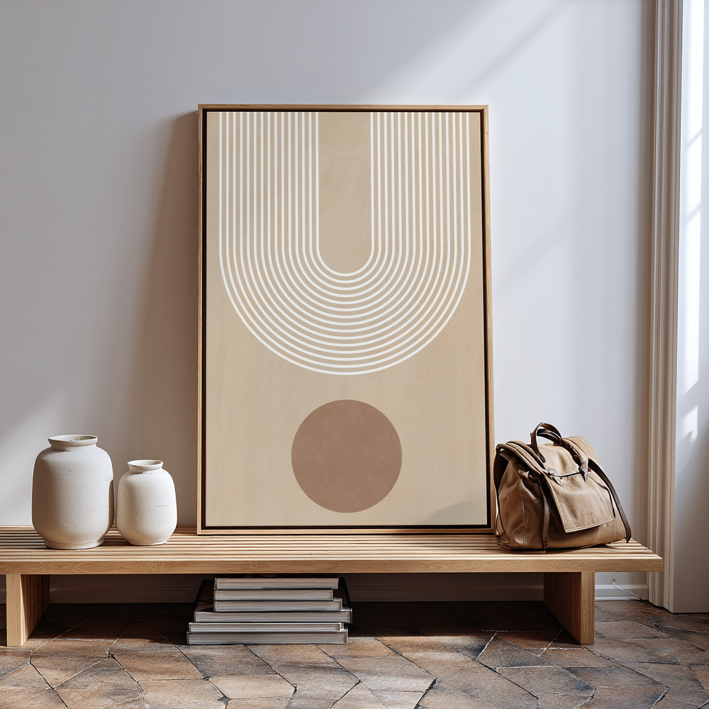Canvas schilderi - Beige Arc Poster - No.3 bij de ingang