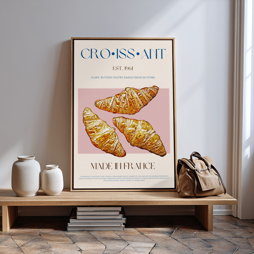 Lienzo - Croissant Print junto a la entrada