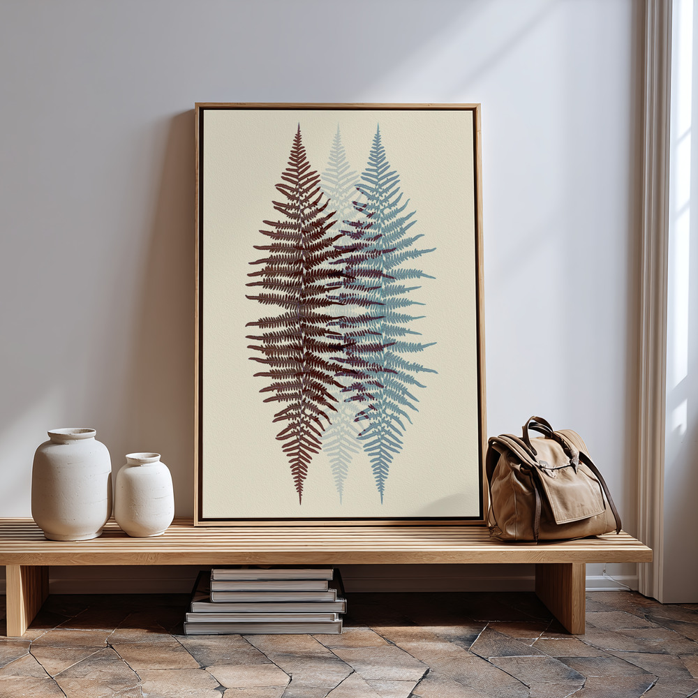 Toile - Chocolate and Teal Fern à l'entrée