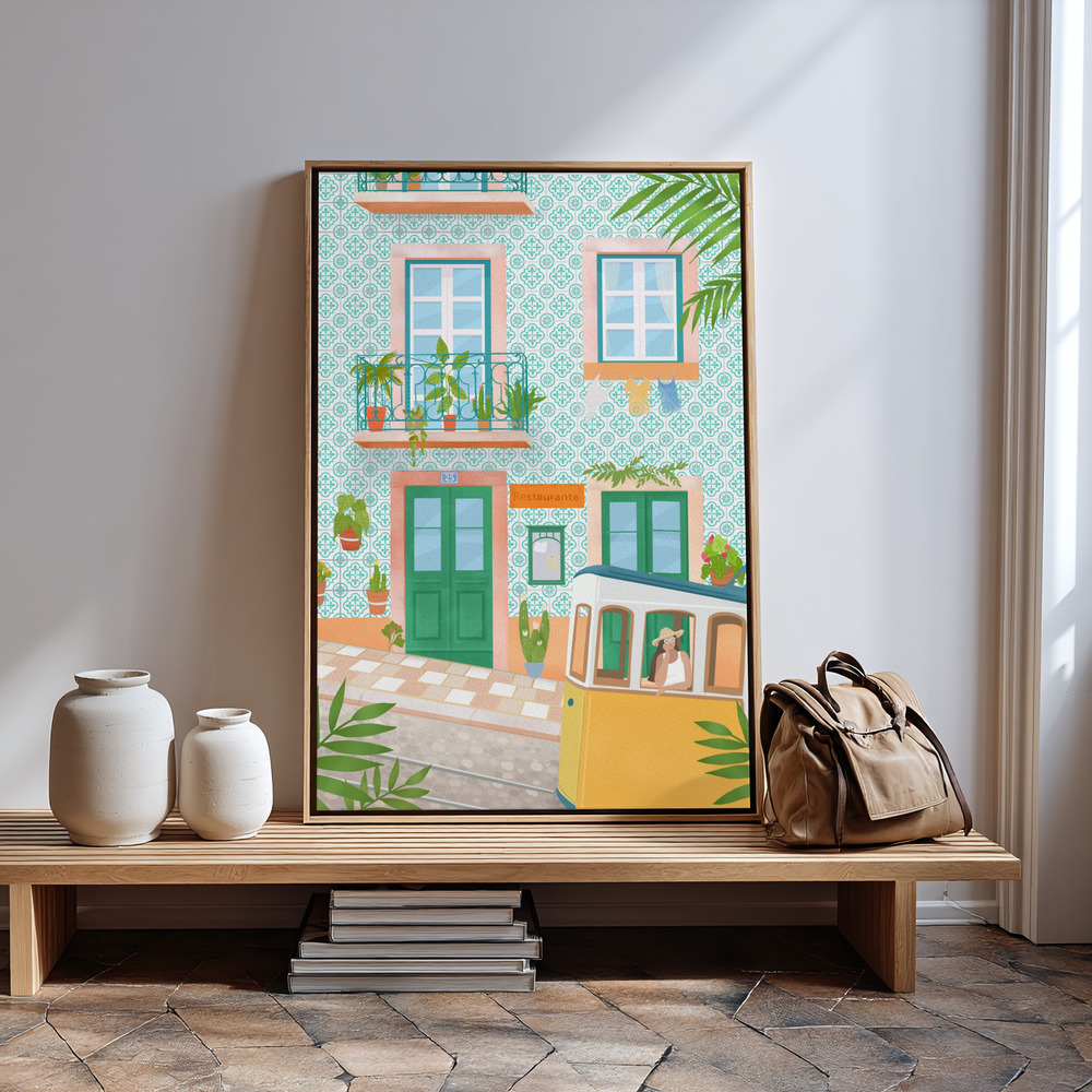 Canvas print - Lisboa City, Portugal in guest room