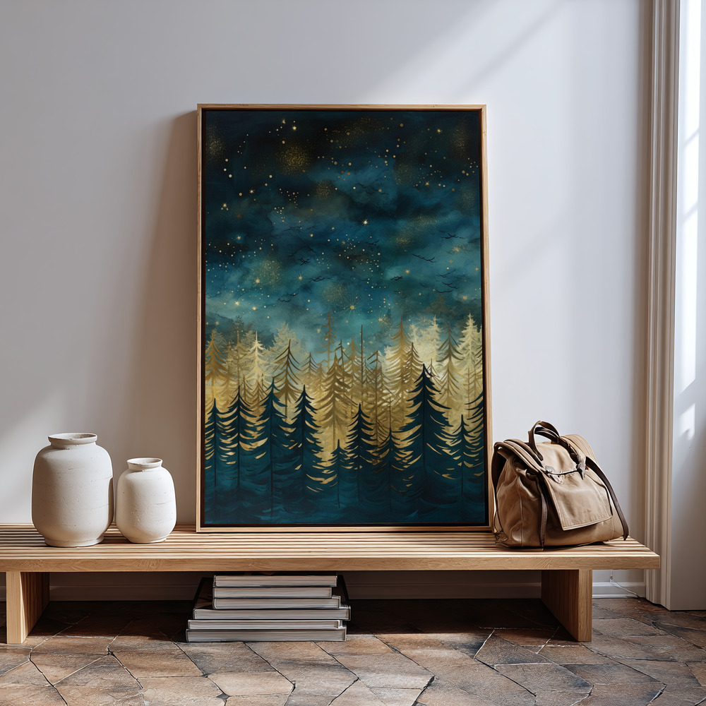 Canvas taulu - Teal and Gold 2 sisäänkäynnin luona