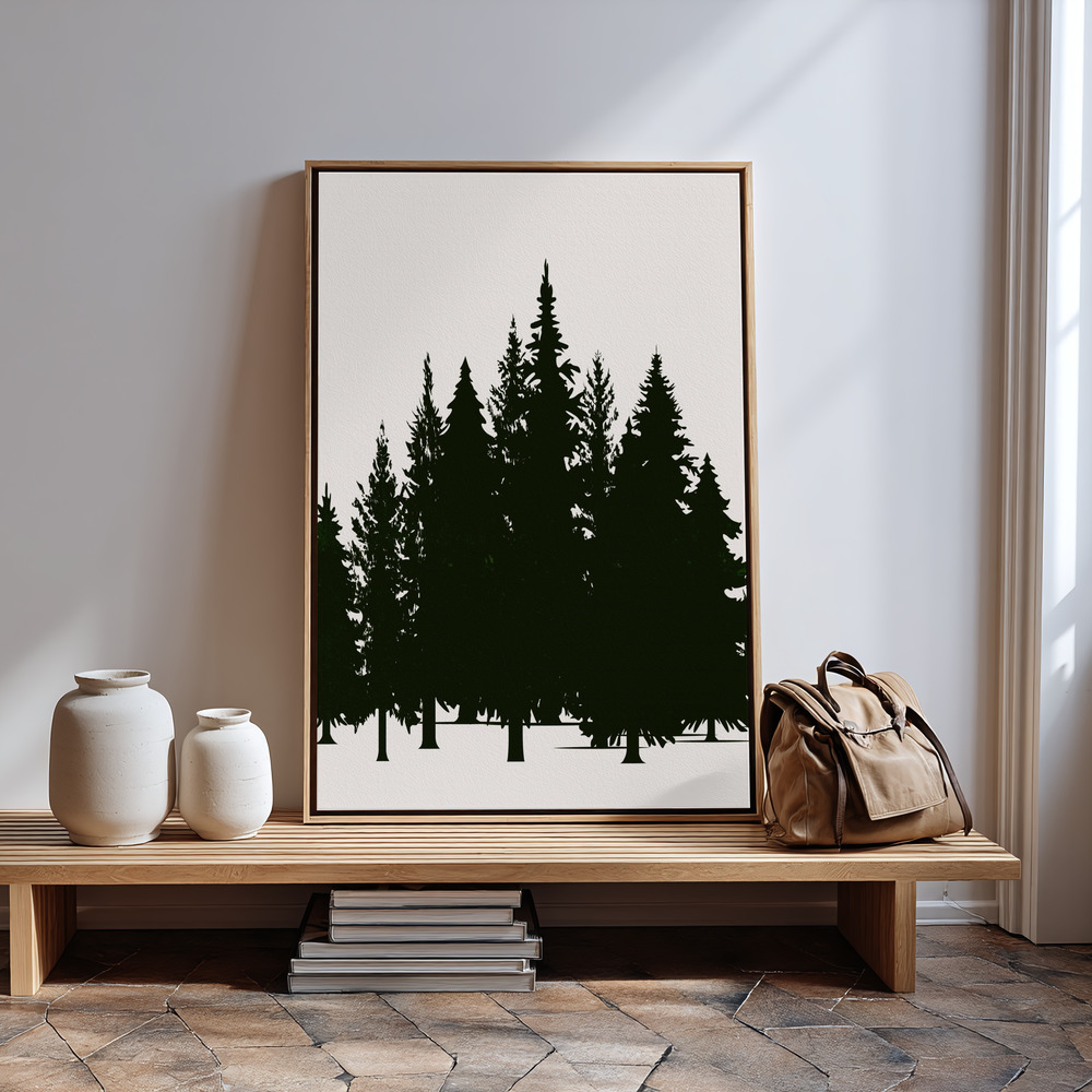 Lienzo - Tannenwald (dark) in guest room