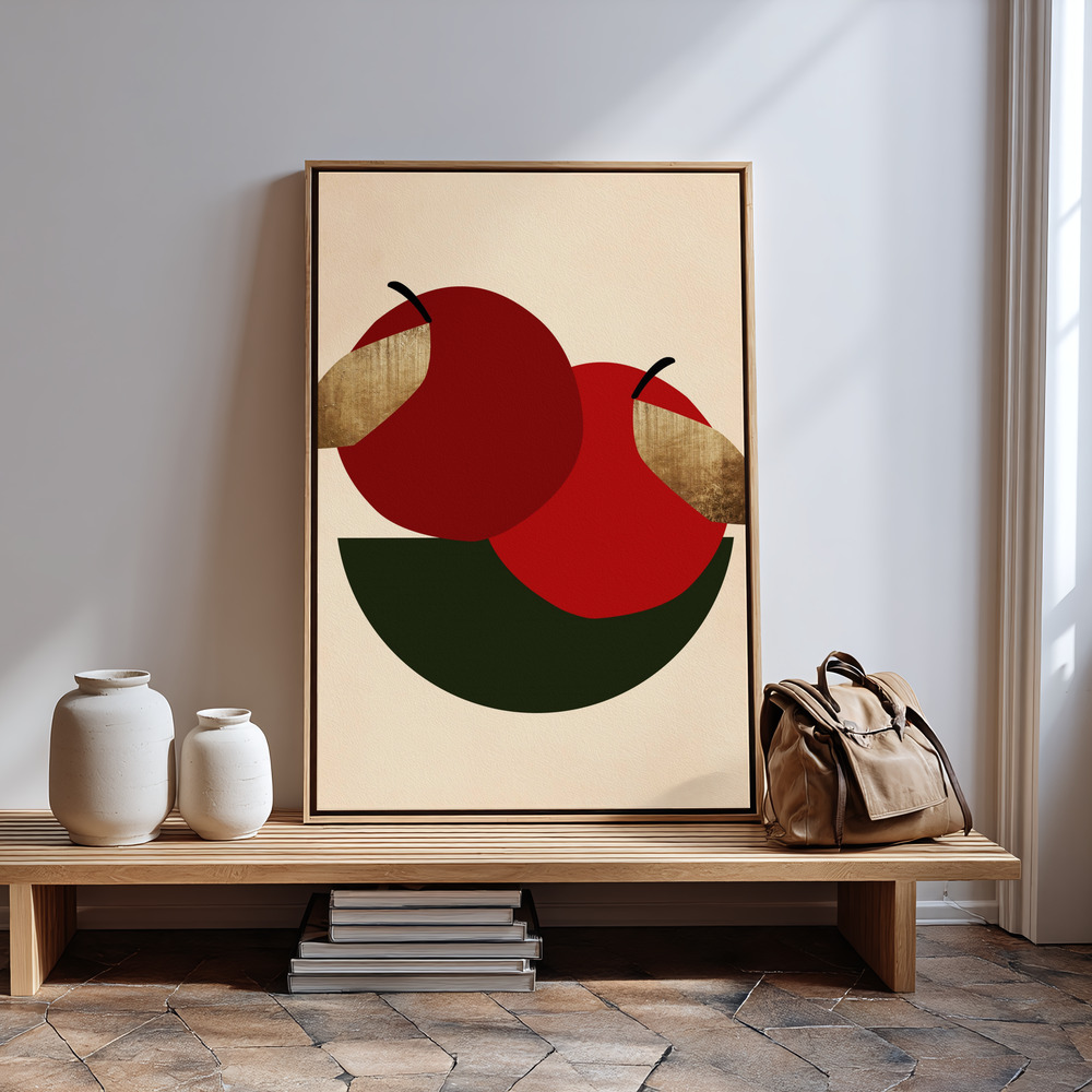 Canvas print - Two Red Apples in guest room