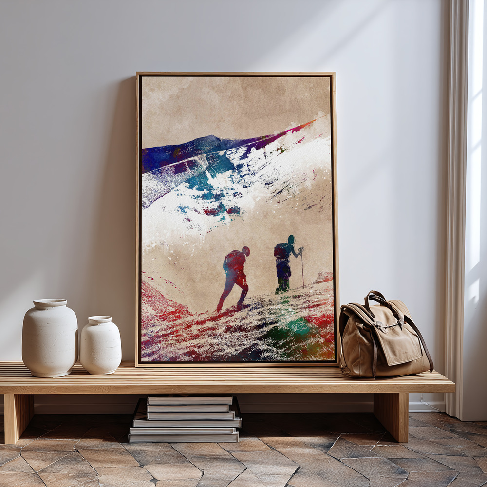 Canvas taulu - Mountaineers Sport Art 1 sisäänkäynnin luona