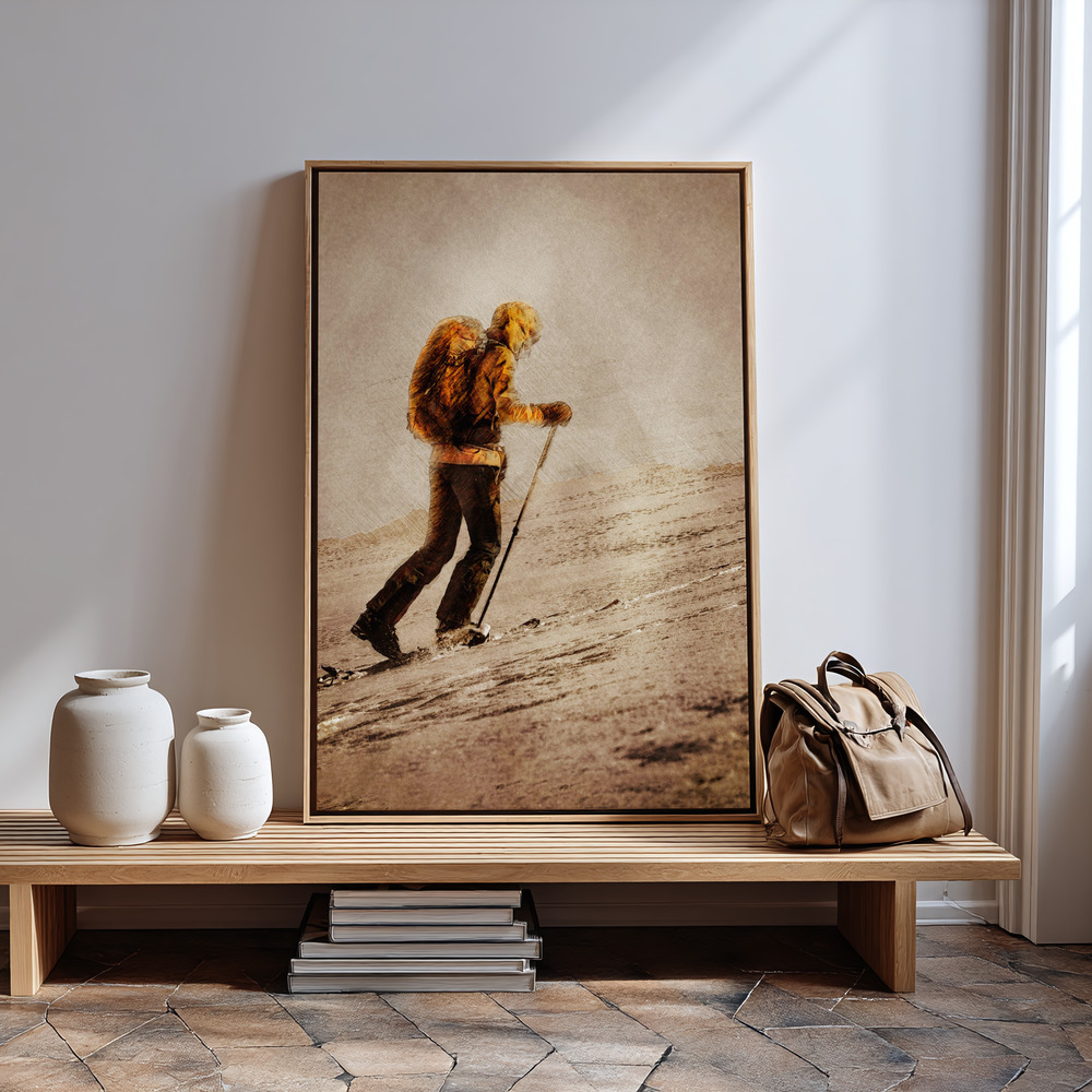 Canvas print - Mountaineer Sport Art 10 in guest room