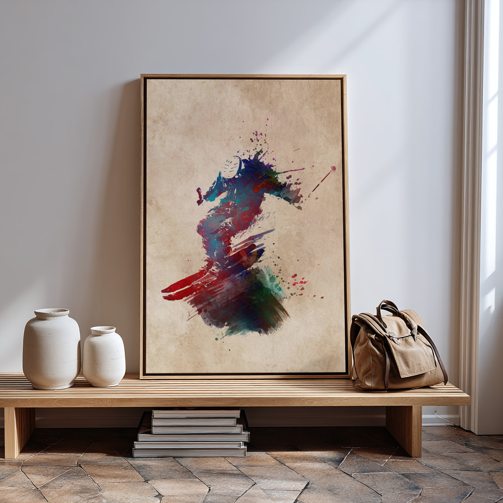Canvas print - Ski Sport Art 4 in guest room