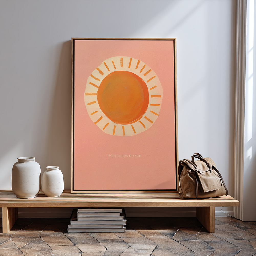 Canvas print - Here Comes the Sun in guest room