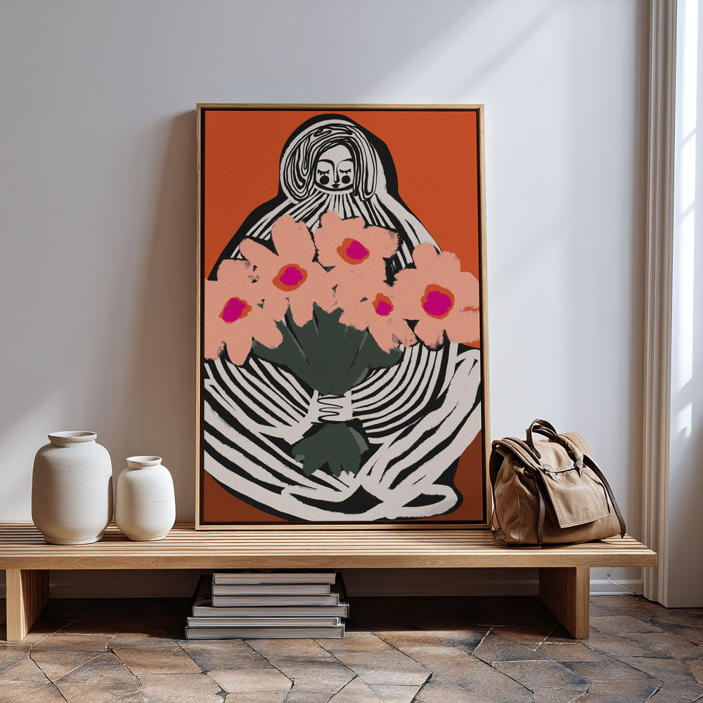 Canvas print - My Lovely Flowers in guest room
