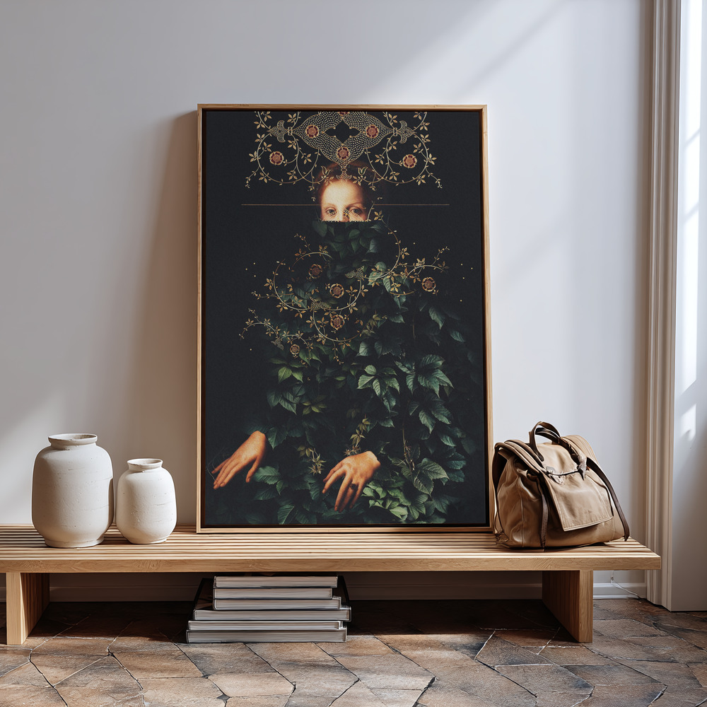 Leinwandbild - Patience II by Frank Moth in guest room