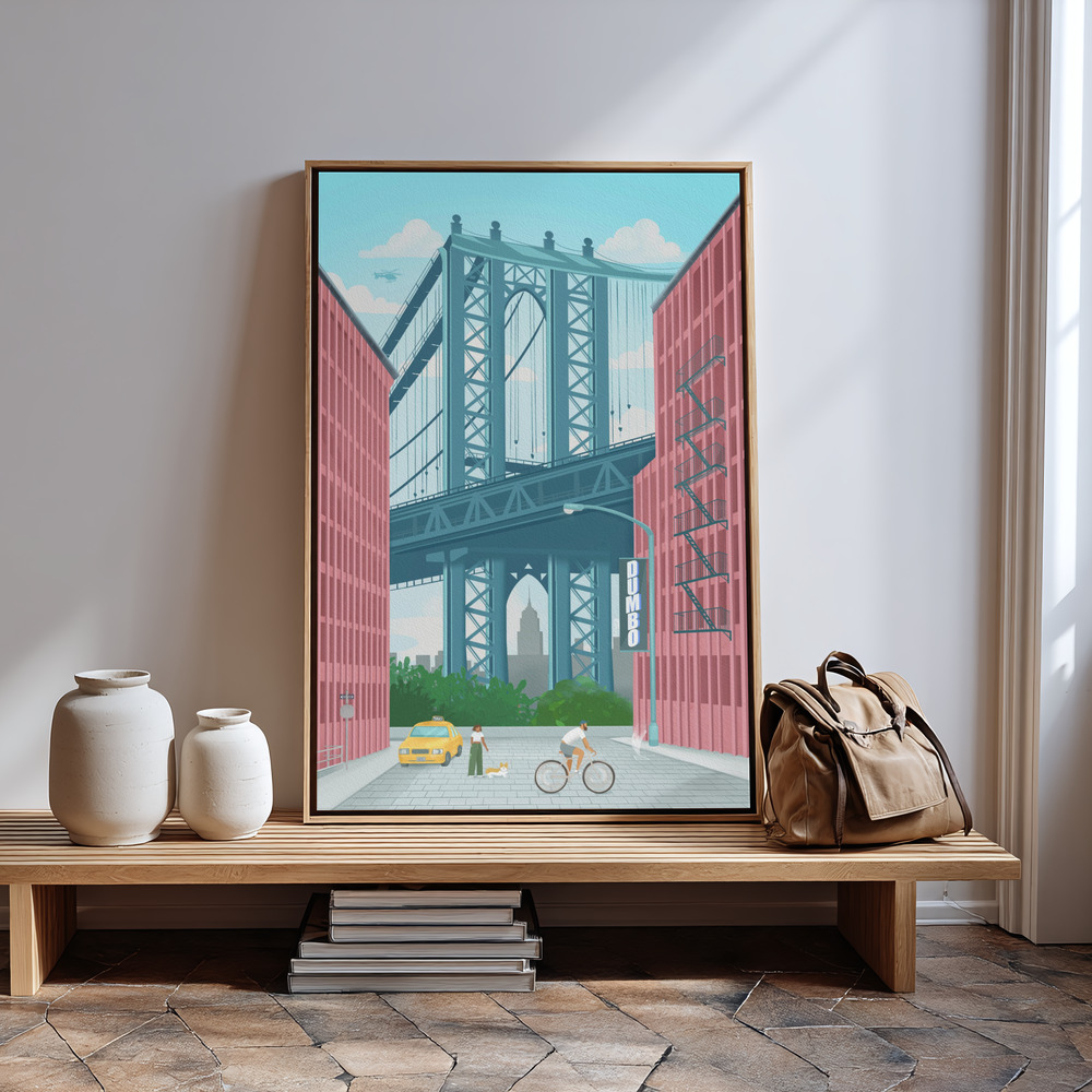 Canvas schilderi - Dumbo, New York bij de ingang