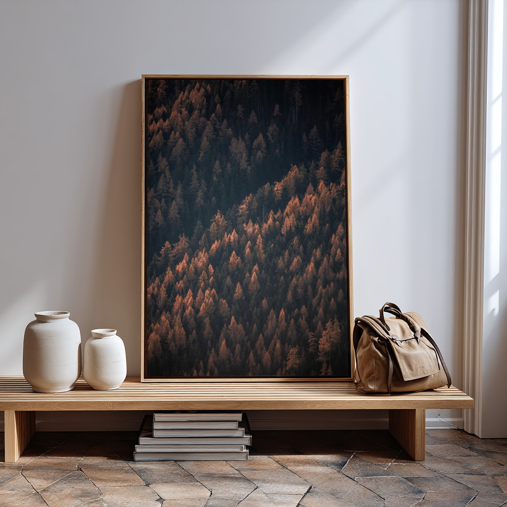 Leinwandbild - Autumn Woods 2 in guest room