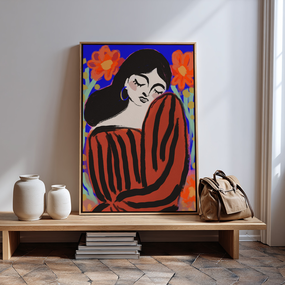 Canvas print - Garden Harmony in guest room