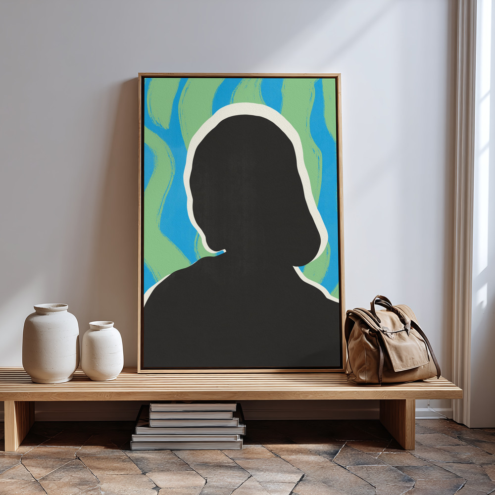 Canvas schilderi - Anonymous Portrait In Cool Colors bij de ingang