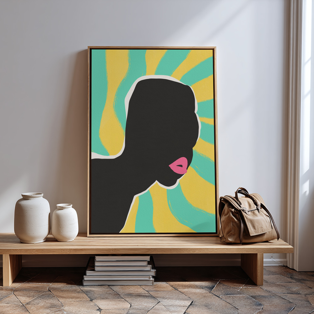 Canvas print - Anonymous Portrait In Summer in guest room
