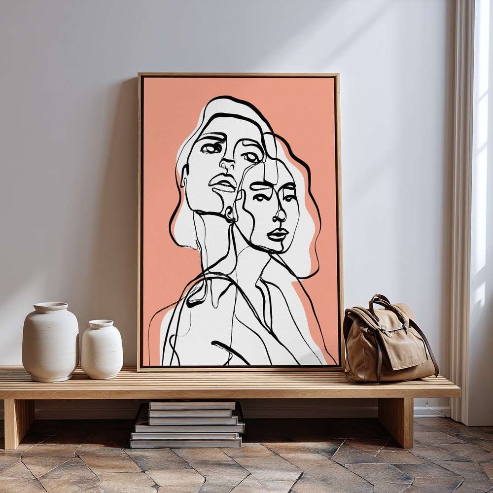 Canvas print - Imaginations (Peach) in guest room