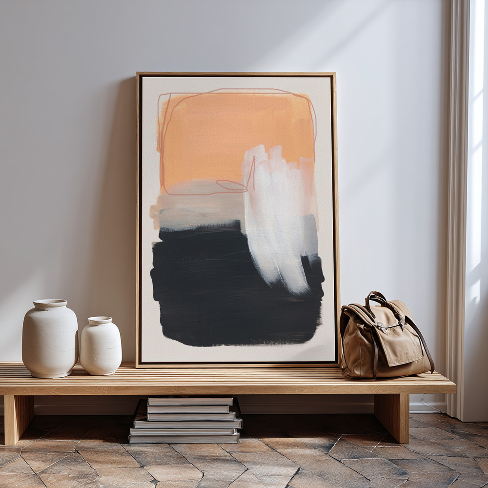 Canvas print - Abstract Brush Strokes 122 in guest room