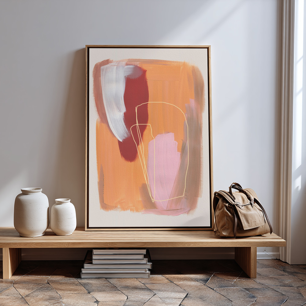 Canvas print - Abstract Brush Strokes 125 in guest room