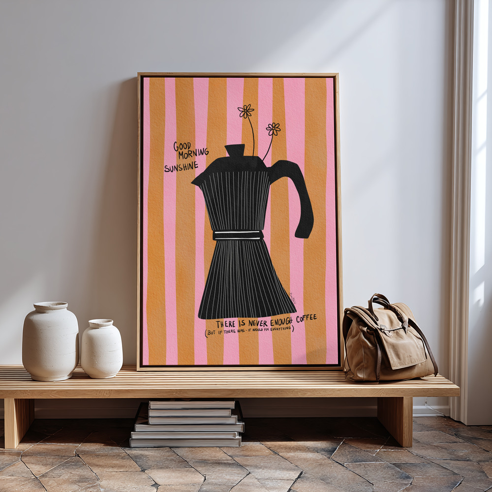Canvas taulu - Mocca Coffee Sunshine sisäänkäynnin luona