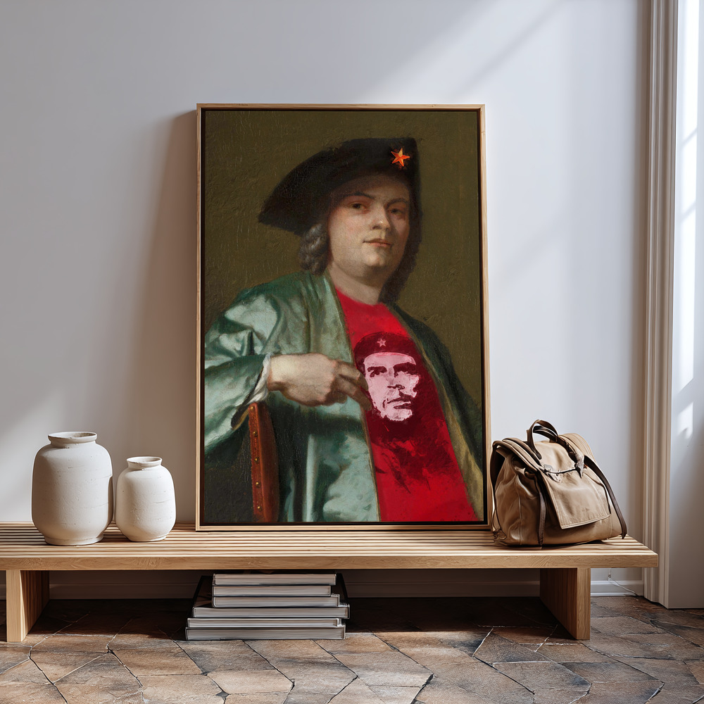 Canvas print - Old Revolutionary by the entrance