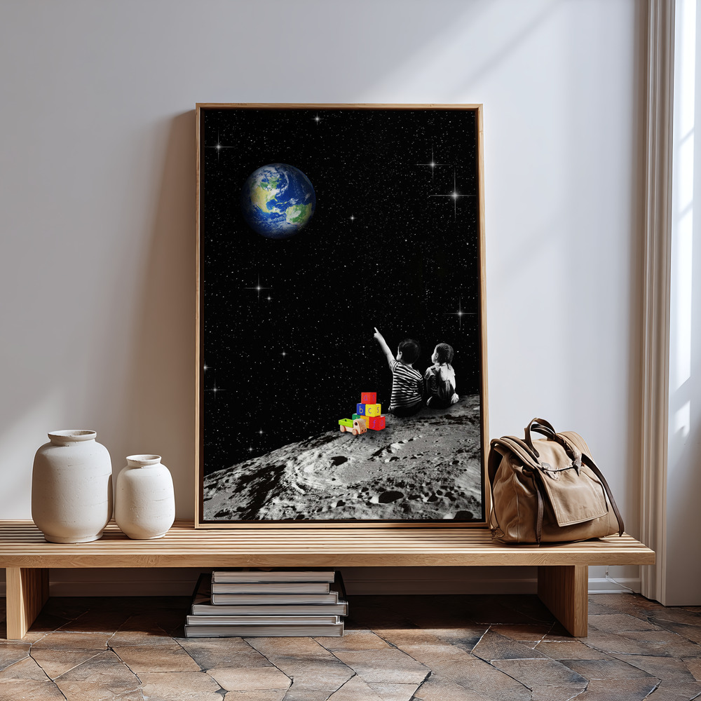Canvas print - Together From the Moon by the entrance