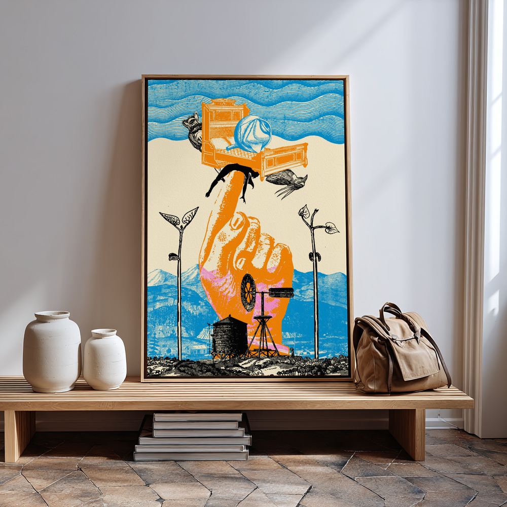 Canvas print - Awakening III in guest room