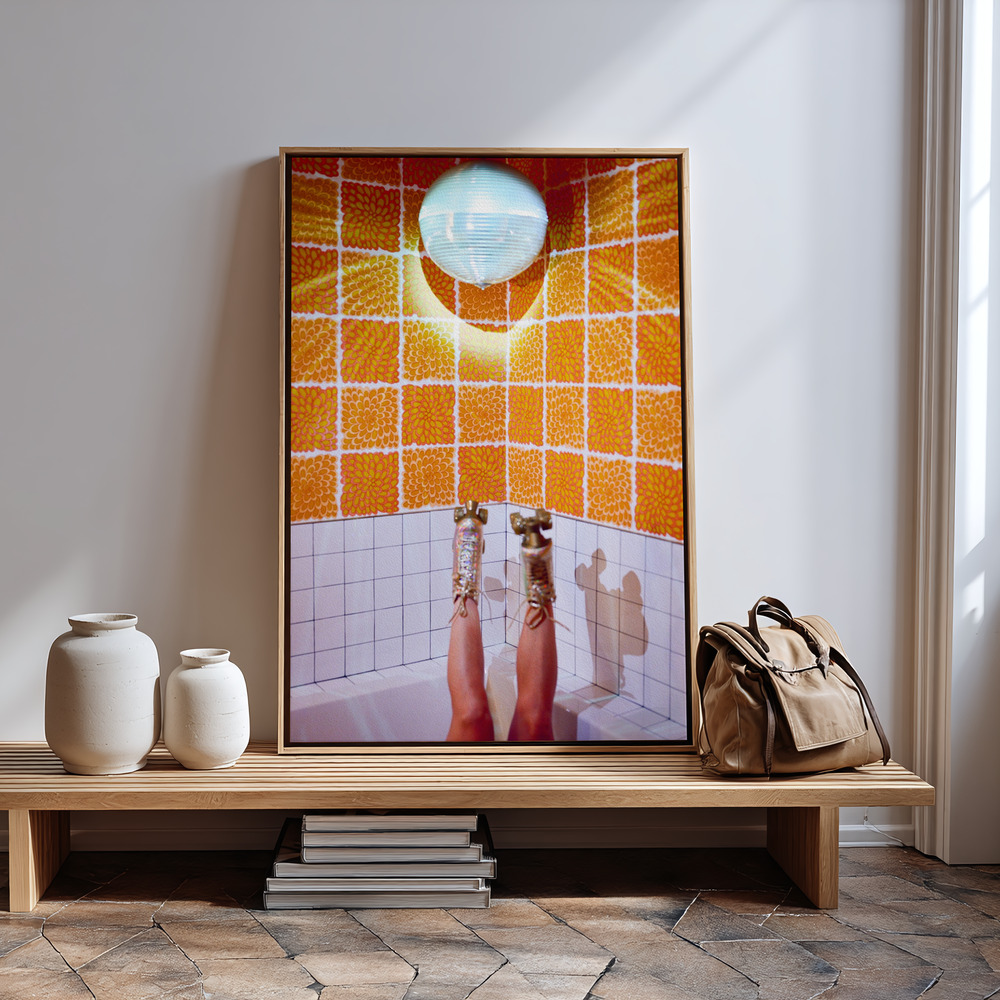 Canvas print - Disco Skate Night in guest room