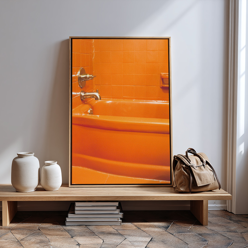 Canvas print - Orange Tub in guest room