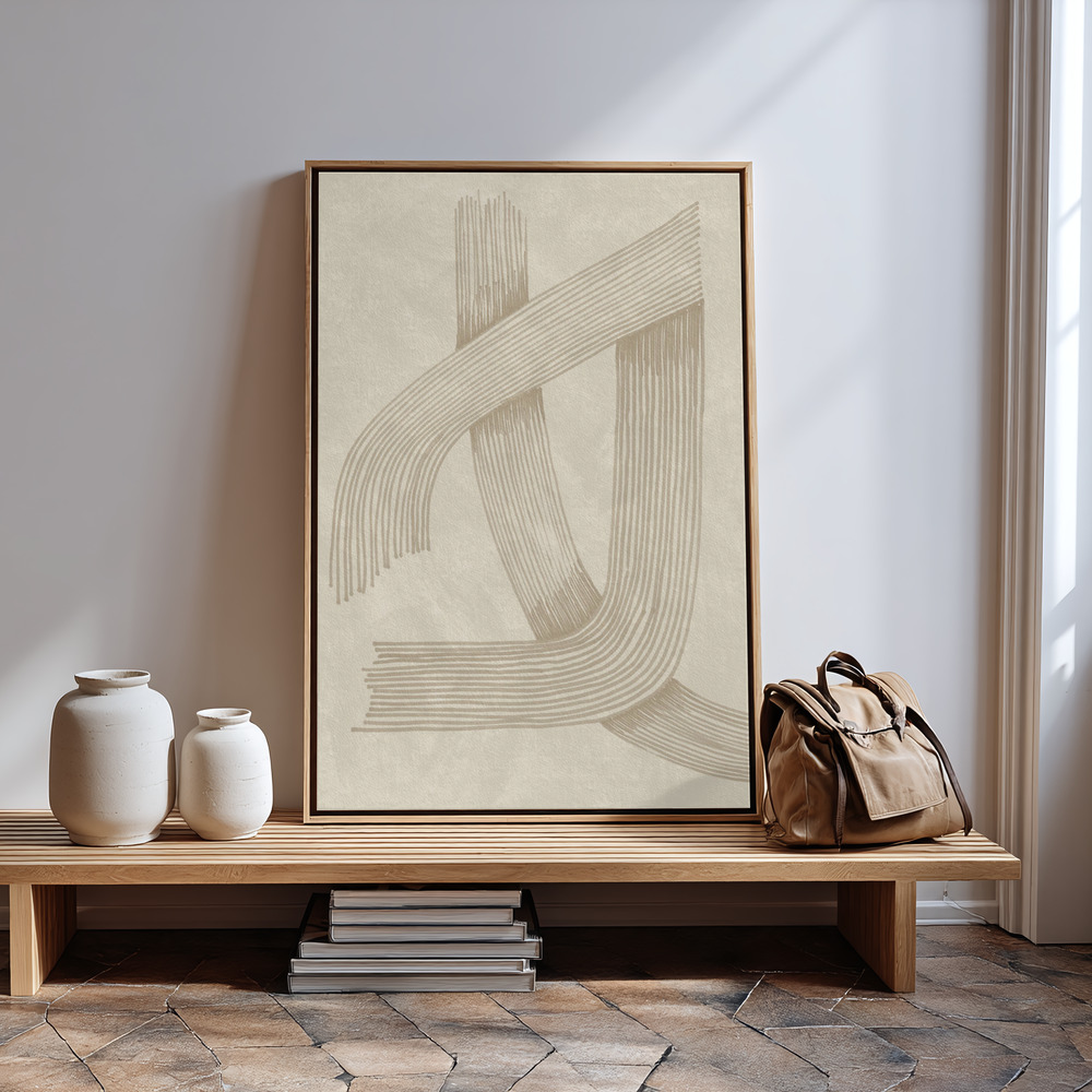 Canvas print - Abstract Sophisticated Line 01 in guest room