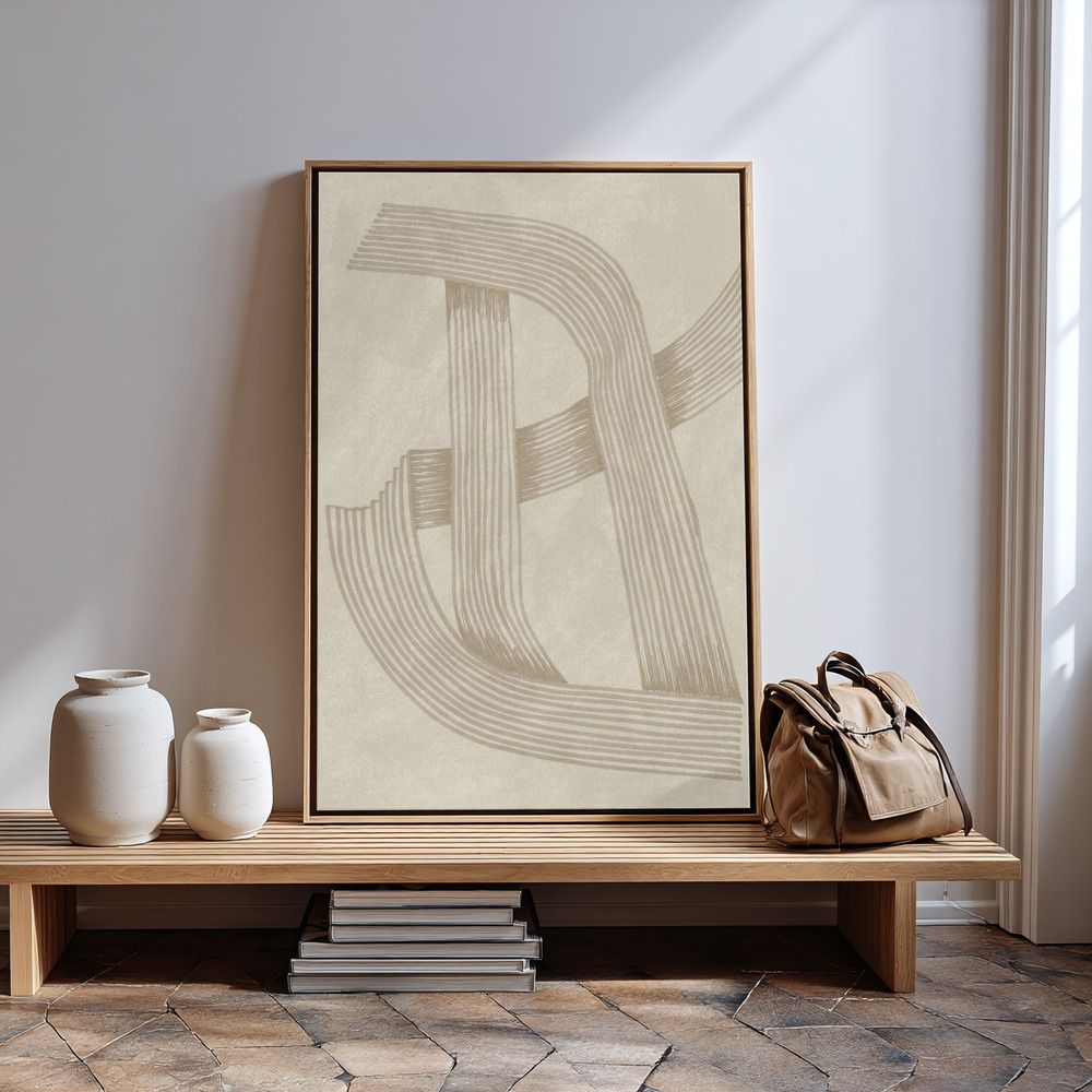 Toile - Abstract Sophisticated Line 02 à l'entrée