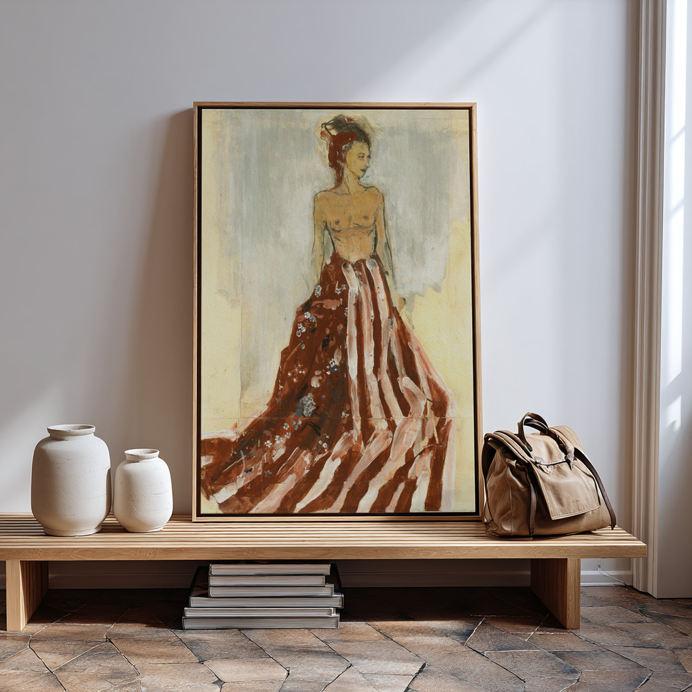 Canvas print - Hommage à Egon Schiele XXXV in guest room